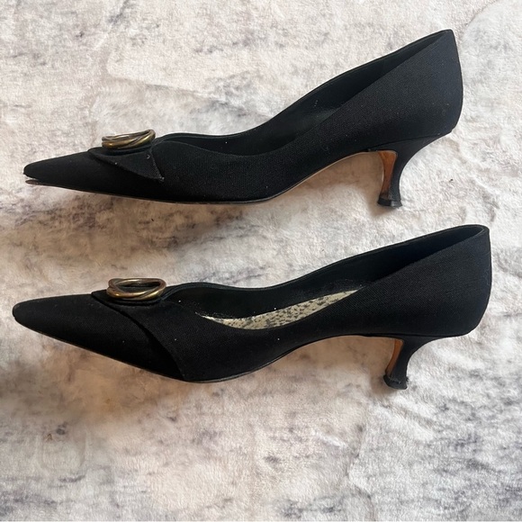 Vintage VTG 80s 90s Manolo Blahnik Kitten Pump Heels Women’s 10 - Picture 7 of 9